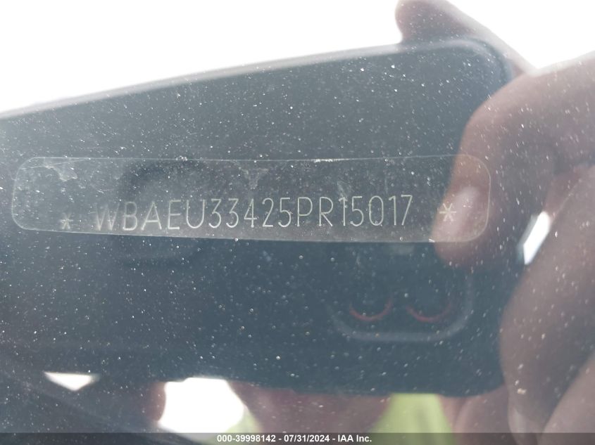2005 BMW 325Xi VIN: WBAEU33425PR15017 Lot: 39998142