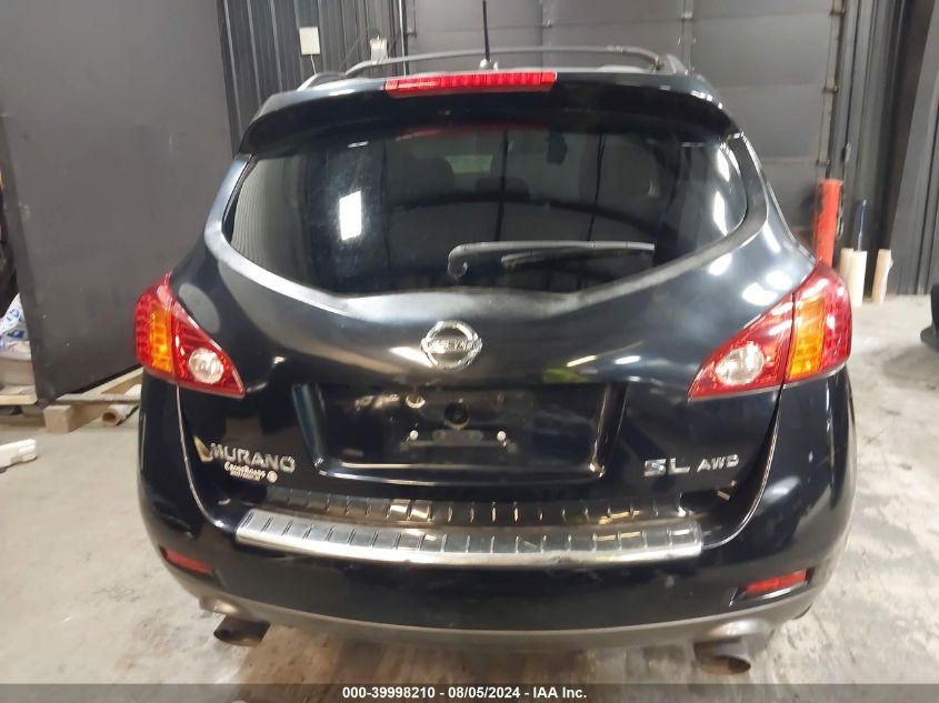2009 Nissan Murano Sl VIN: JN8AZ18W99W136263 Lot: 39998210