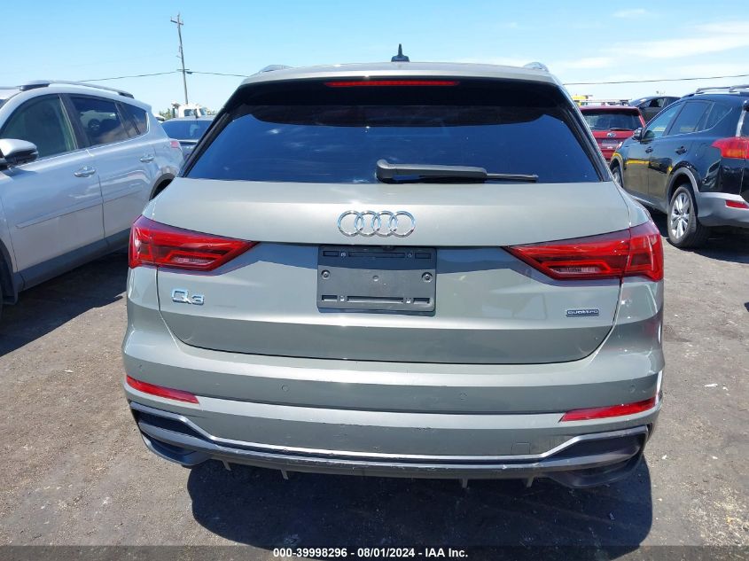 2021 Audi Q3 Premium 40 Tfsi Quattro Tiptronic VIN: WA1AUCF3XM1093664 Lot: 39998296