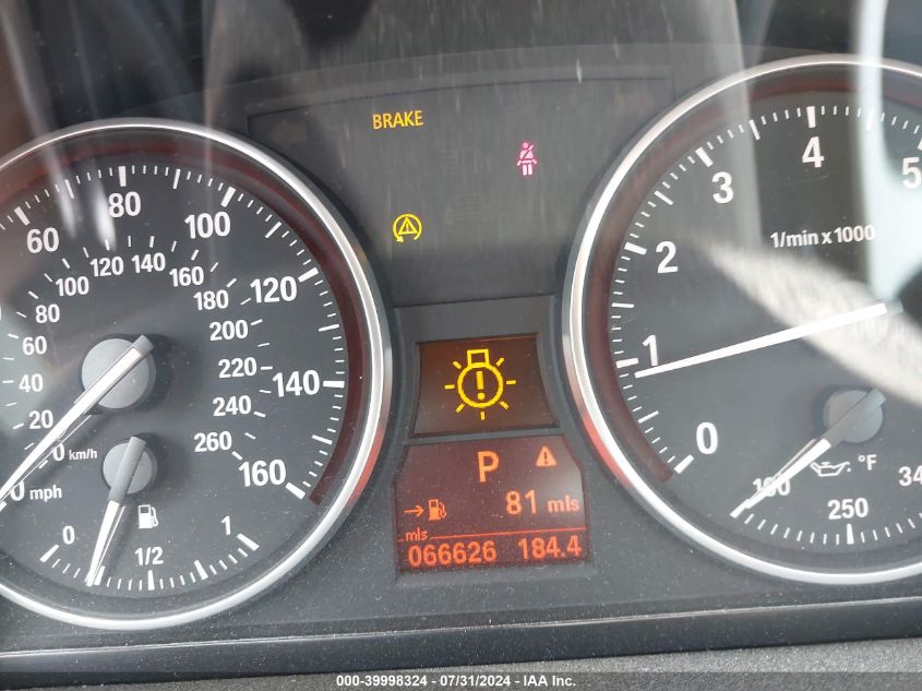 2007 BMW 335I VIN: WBAWL73507PX45993 Lot: 39998324