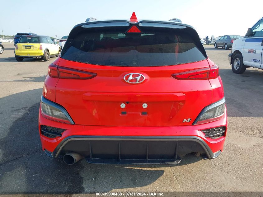 2022 Hyundai Kona N VIN: KM8KH3ACXNU005424 Lot: 39998468