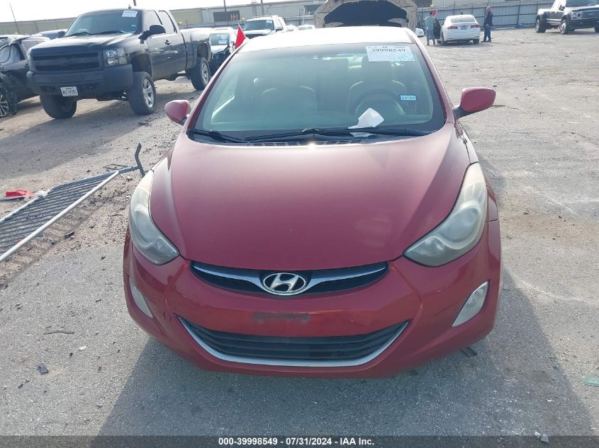 2012 Hyundai Elantra Gls/Limited VIN: KMHDH4AE7CU215492 Lot: 39998549