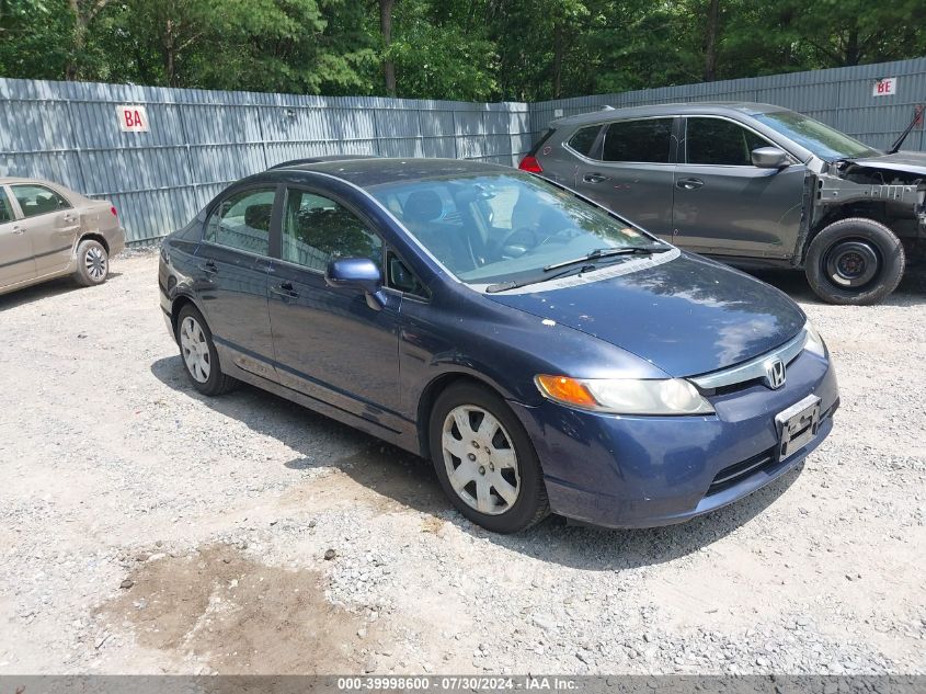 2008 Honda Civic Sdn Lx VIN: 1HGFA16508L067631 Lot: 39998600