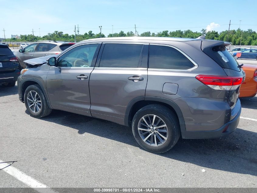 2018 Toyota Highlander Se/Xle VIN: 5TDKZRFH6JS550107 Lot: 39998701