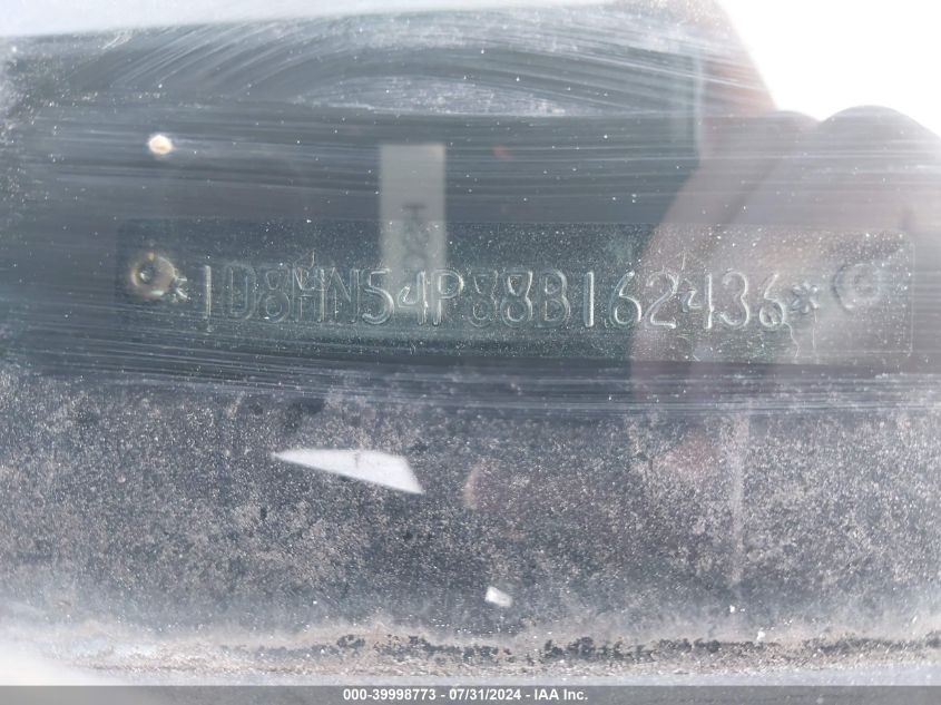 2008 Dodge Grand Caravan Sxt VIN: 1D8HN54P88B162436 Lot: 39998773