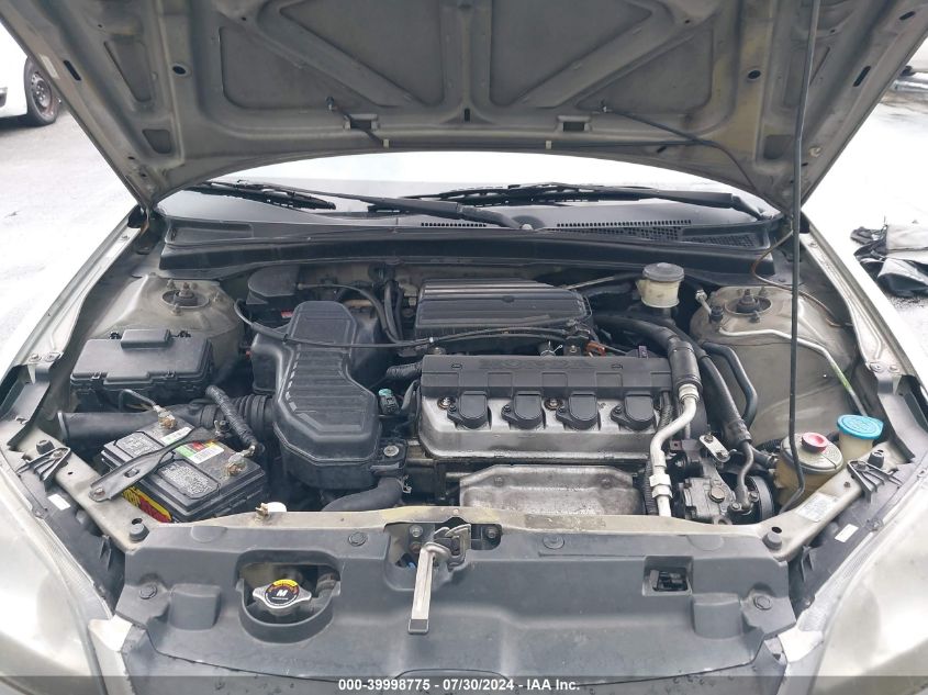 2004 Honda Civic Lx VIN: 2HGES16524H551171 Lot: 39998775