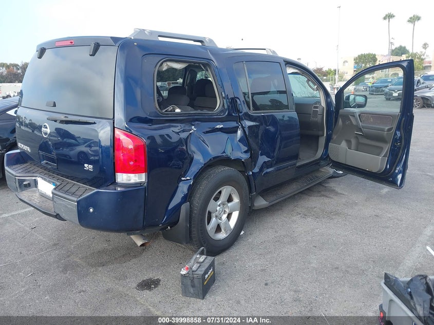 2007 Nissan Armada Se/Le VIN: 5N1AA08A07N721037 Lot: 39998858