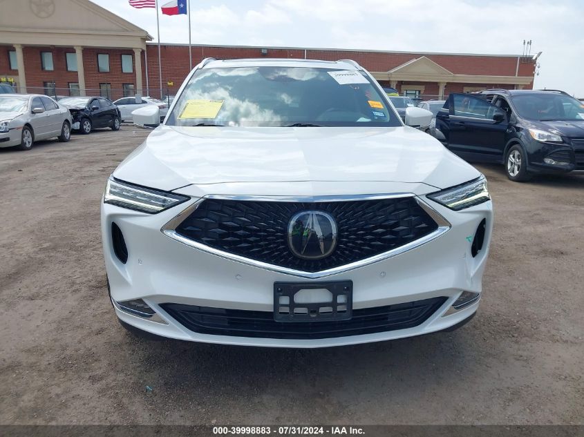 2022 Acura Mdx Advance Package VIN: 5J8YE1H81NL040423 Lot: 39998883