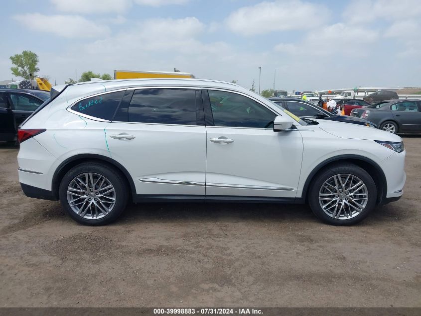 2022 Acura Mdx Advance Package VIN: 5J8YE1H81NL040423 Lot: 39998883