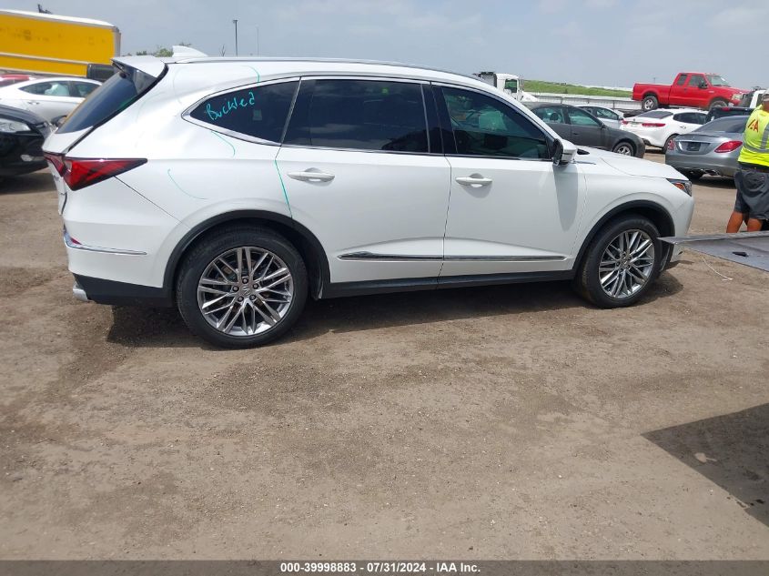 2022 Acura Mdx Advance Package VIN: 5J8YE1H81NL040423 Lot: 39998883