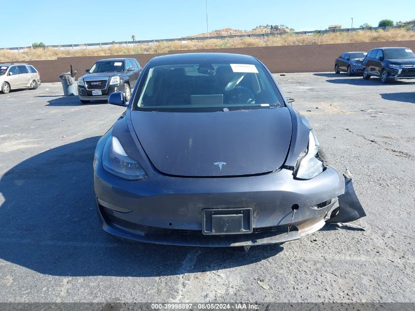 2022 Tesla Model 3 Long Range Dual Motor All-Wheel Drive VIN: 5YJ3E1EB8NF206593 Lot: 39998897