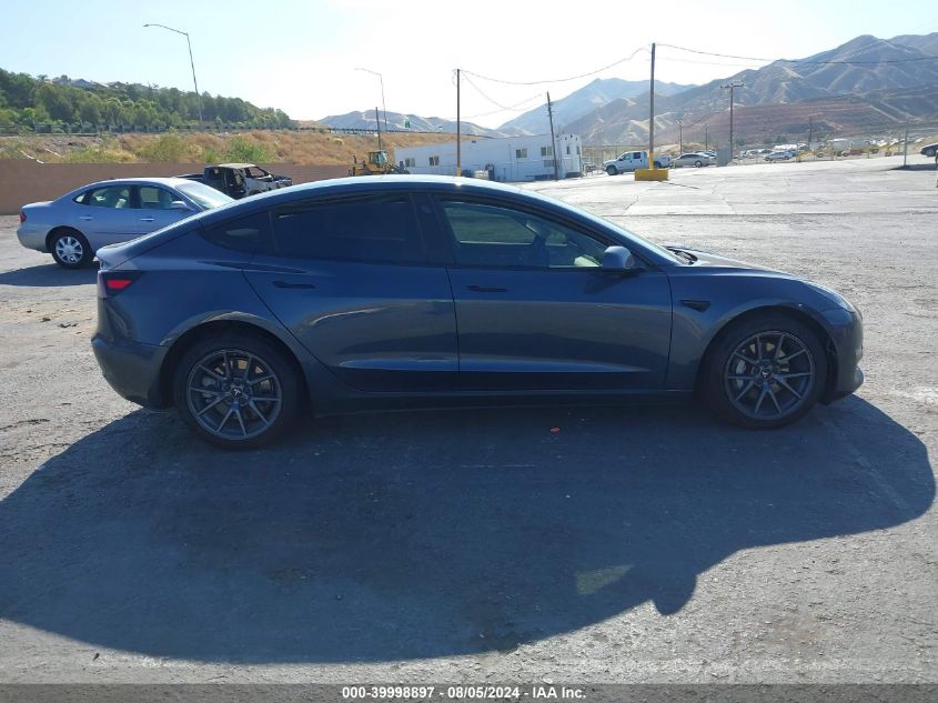 2022 Tesla Model 3 Long Range Dual Motor All-Wheel Drive VIN: 5YJ3E1EB8NF206593 Lot: 39998897