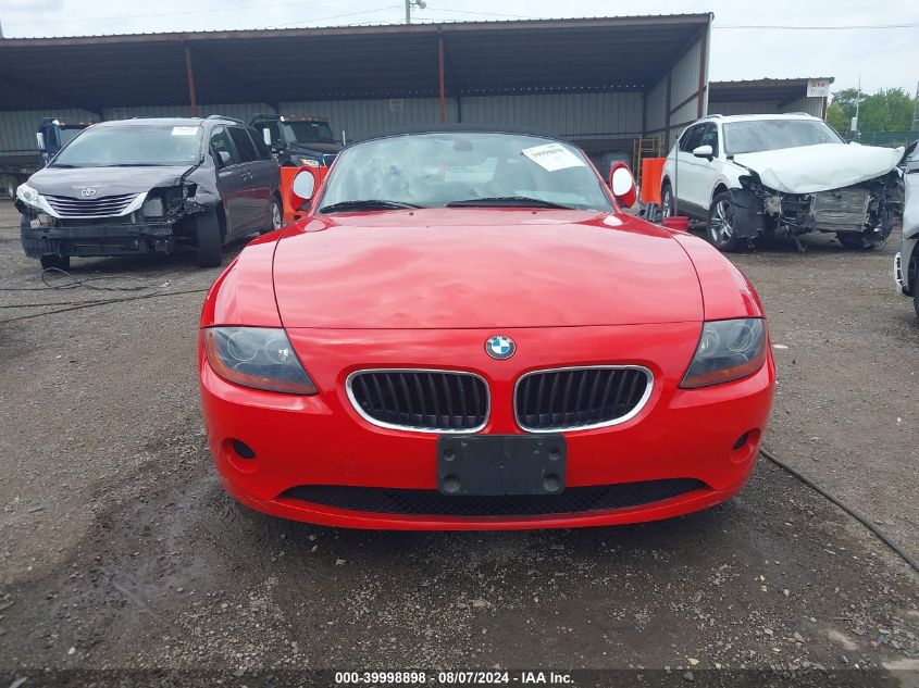 2004 BMW Z4 2.5I VIN: 4USBT33544LR68335 Lot: 39998898