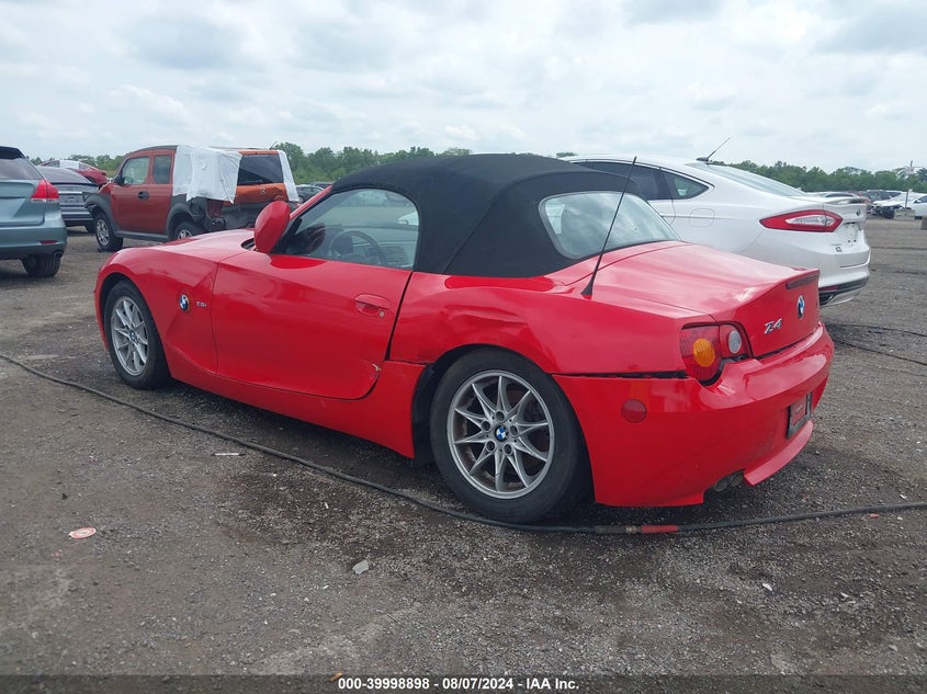 2004 BMW Z4 2.5I VIN: 4USBT33544LR68335 Lot: 39998898