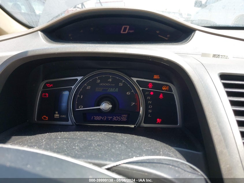 2008 Honda Civic Hybrid VIN: JHMFA36298S010946 Lot: 39999138