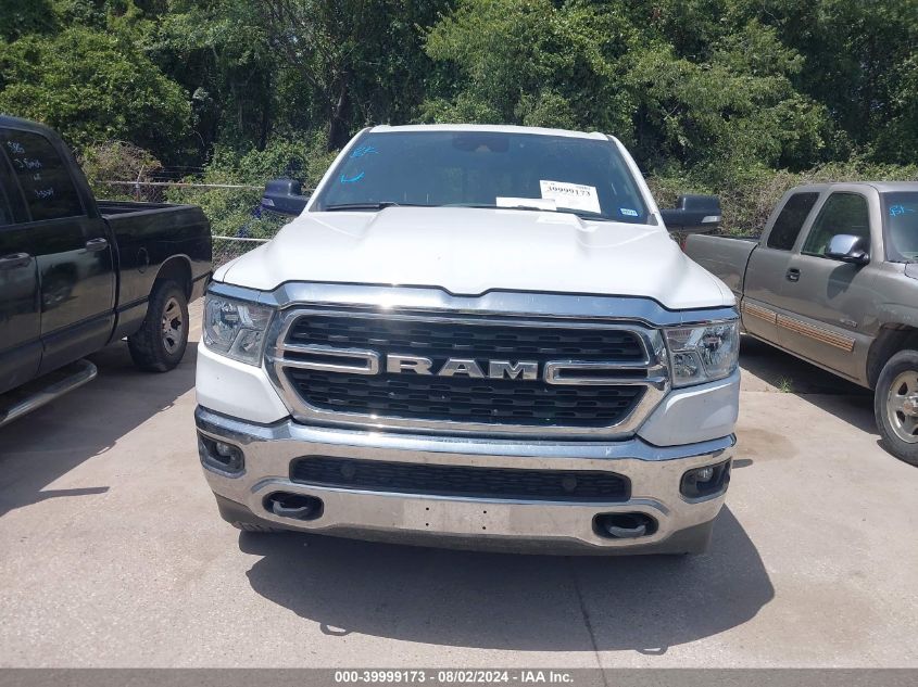 2022 Ram 1500 Big Horn 4X4 6'4 Box VIN: 1C6SRFMT0NN161052 Lot: 39999173