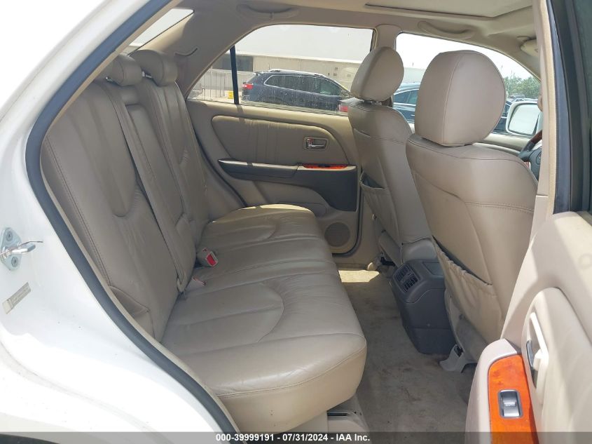 2002 Lexus Rx 300 VIN: JTJGF10U920135838 Lot: 39999191