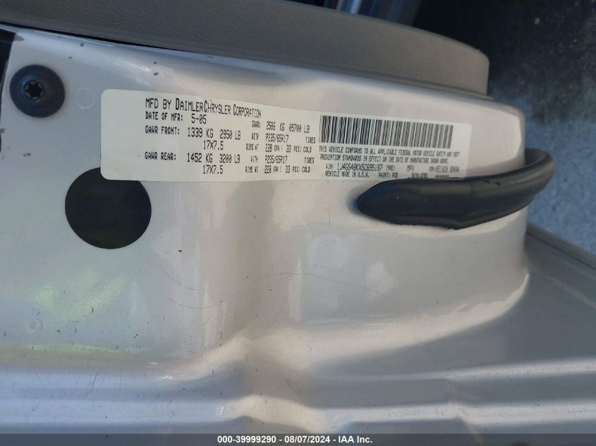 2005 Jeep Grand Cherokee Laredo VIN: 1J4GS48KX5C695187 Lot: 39999290