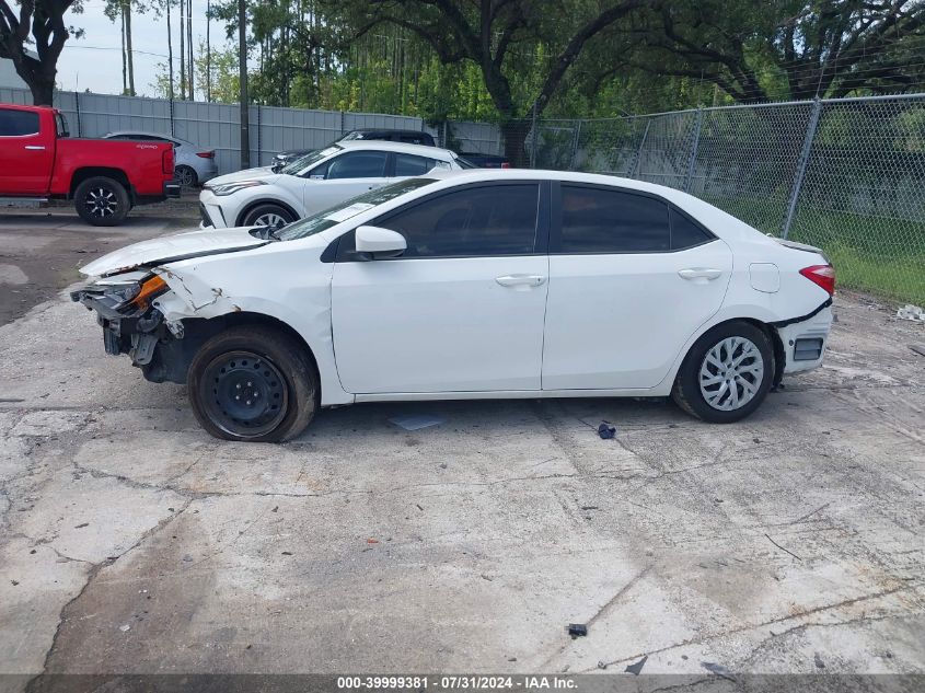 2018 Toyota Corolla Le VIN: 5YFBURHEXJP804489 Lot: 39999381