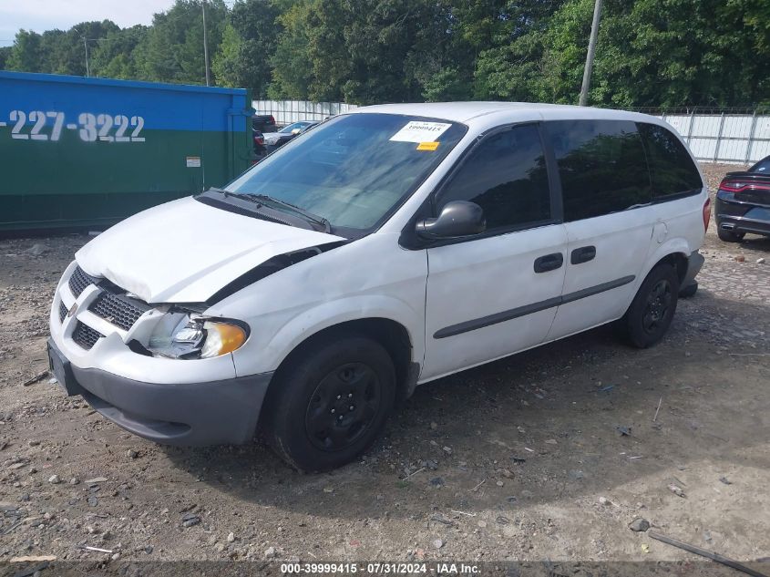 2002 Dodge Caravan Se VIN: 1B4GP25332B694180 Lot: 39999415