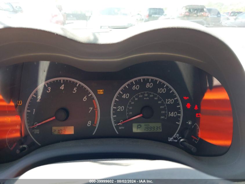 2009 Toyota Corolla Le/S/Xle VIN: 2T1BU40E19C162416 Lot: 39999602