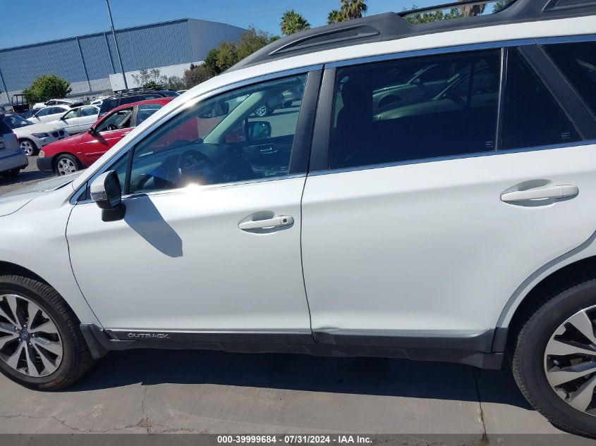 2017 Subaru Outback 2.5I Limited VIN: 4S4BSANCXH3225446 Lot: 39999684