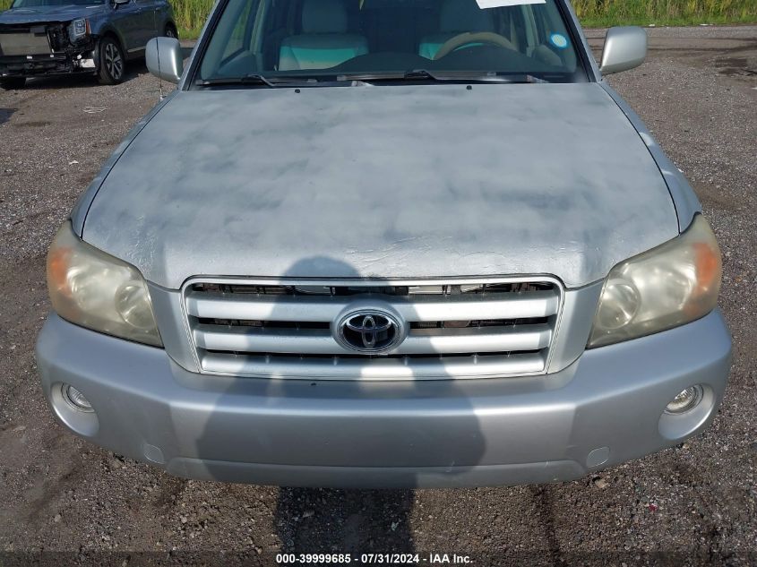 2006 Toyota Highlander VIN: JTEGD21A660150785 Lot: 39999685