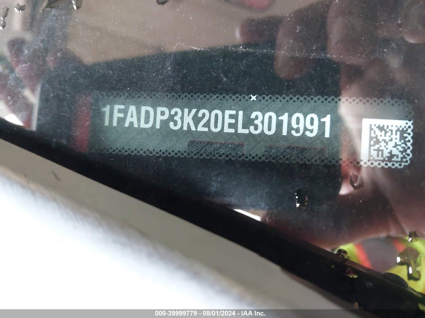 2014 FORD FOCUS VIN: 1FADP3K20EL301991