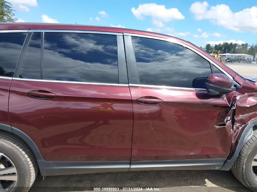 2017 Honda Pilot Ex-L VIN: 5FNYF6H50HB057431 Lot: 39999903