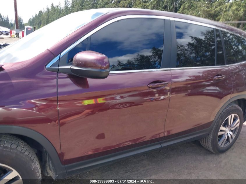 2017 Honda Pilot Ex-L VIN: 5FNYF6H50HB057431 Lot: 39999903