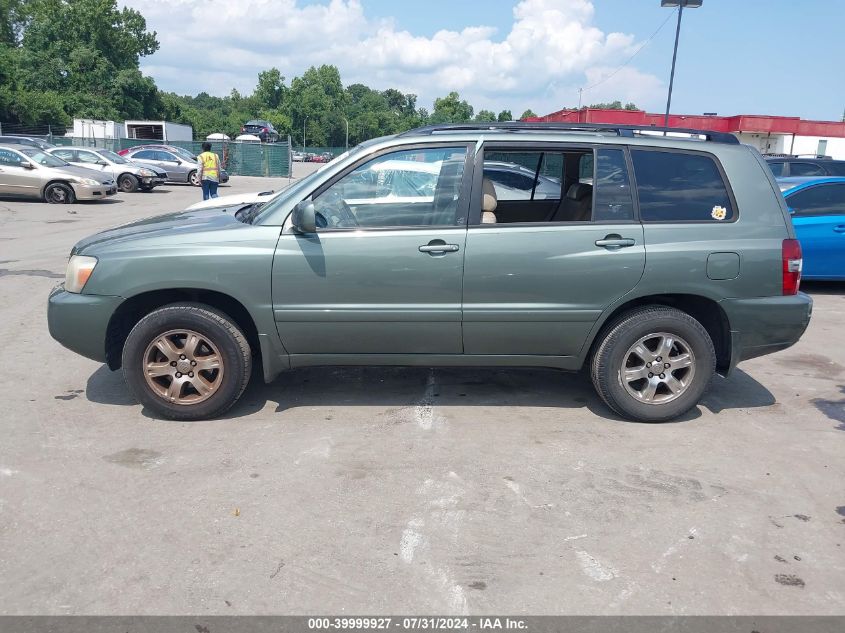 2006 Toyota Highlander V6 VIN: JTEEP21A560151392 Lot: 39999927