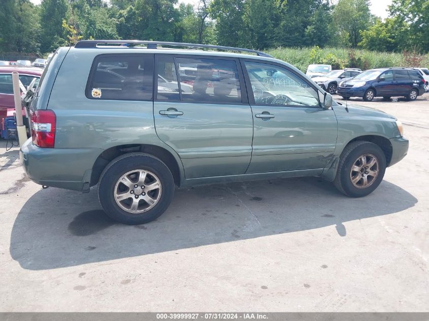 2006 Toyota Highlander V6 VIN: JTEEP21A560151392 Lot: 39999927