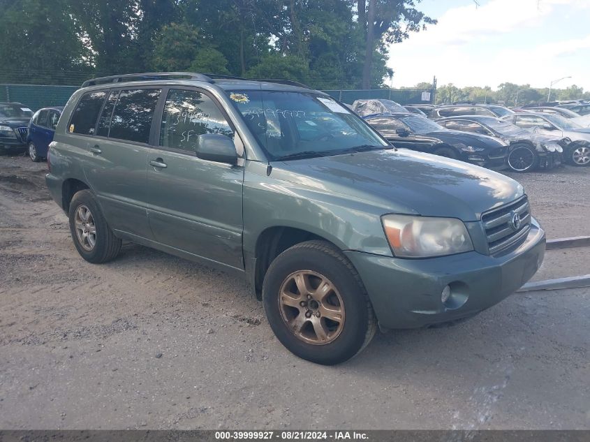 2006 Toyota Highlander V6 VIN: JTEEP21A560151392 Lot: 39999927