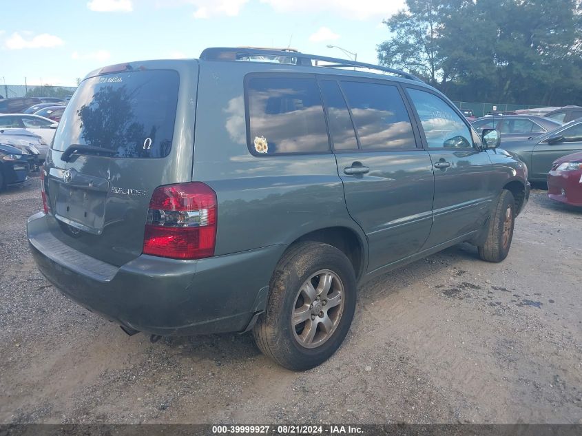 2006 Toyota Highlander V6 VIN: JTEEP21A560151392 Lot: 39999927