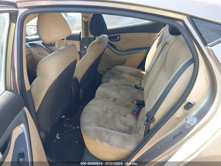 2012 Hyundai Elantra Gls VIN: 5NPDH4AEXCH151012 Lot: 40000034