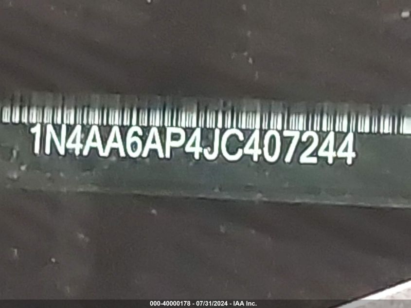 2018 Nissan Maxima 3.5 Sl VIN: 1N4AA6AP4JC407244 Lot: 40000178