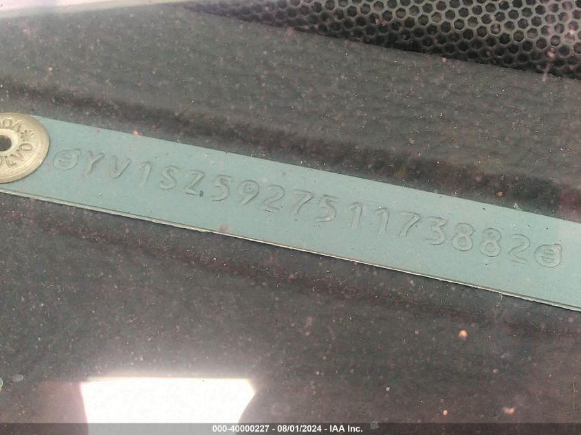 2005 Volvo Xc70 VIN: YV1SZ592751173882 Lot: 40000227