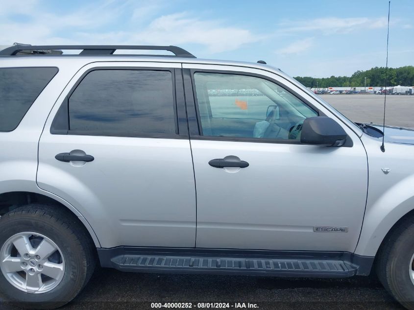 2008 Ford Escape Xlt VIN: 1FMCU03108KA72818 Lot: 40000252