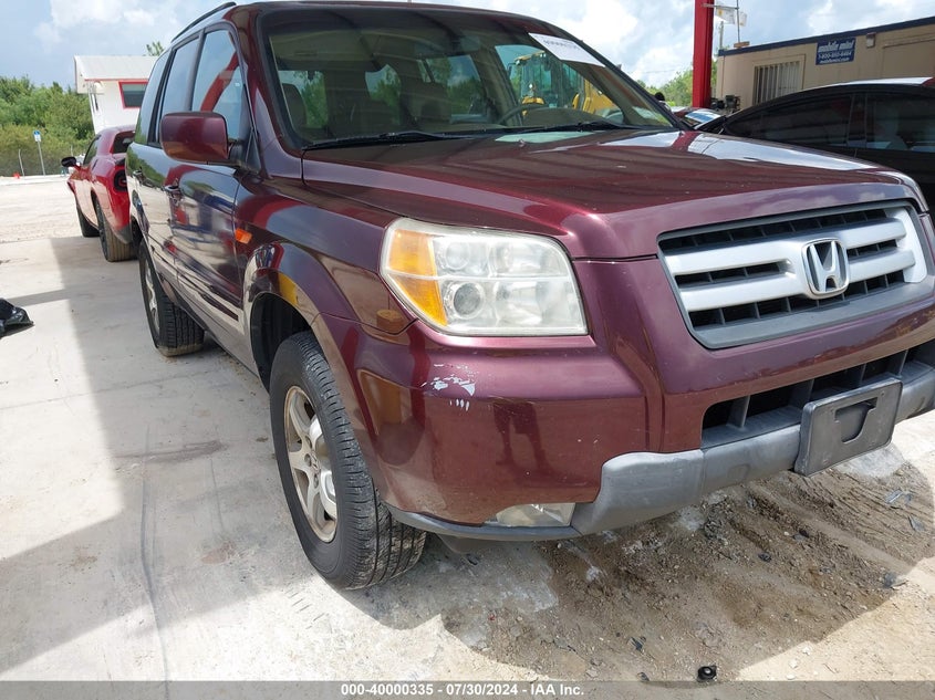 2008 Honda Pilot Ex-L VIN: 5FNYF18648B040286 Lot: 40000335