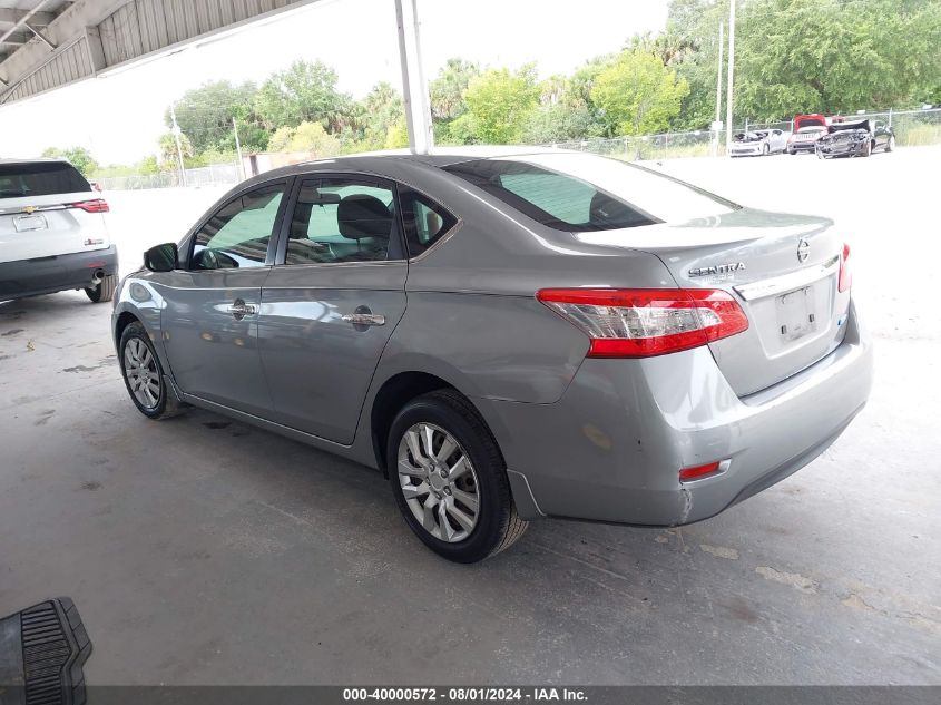 2013 Nissan Sentra S VIN: 3N1AB7AP1DL766639 Lot: 40000572