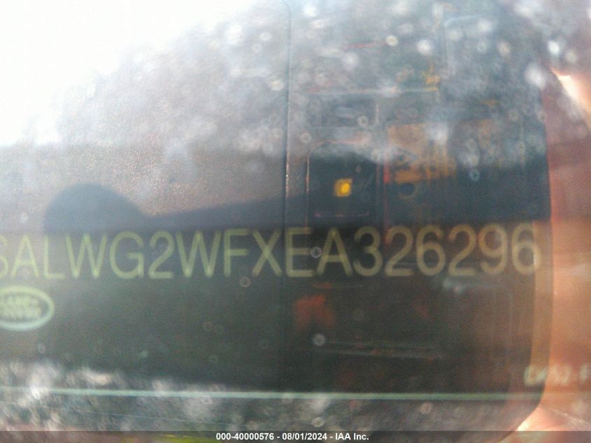 2014 Land Rover Range Rover Sport Se VIN: SALWG2WFXEA326296 Lot: 40000576