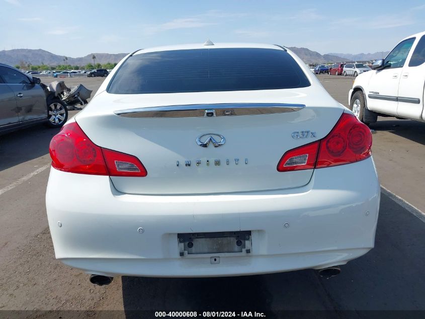 2013 Infiniti G37X VIN: JN1CV6AR7DM760491 Lot: 40000608