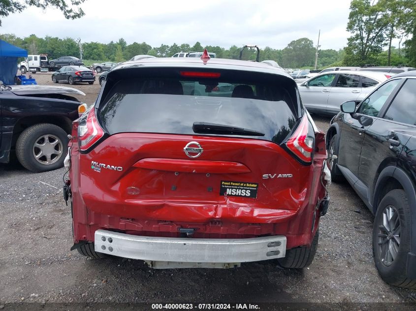 2018 Nissan Murano Sv VIN: 5N1AZ2MHXJN186197 Lot: 40000623