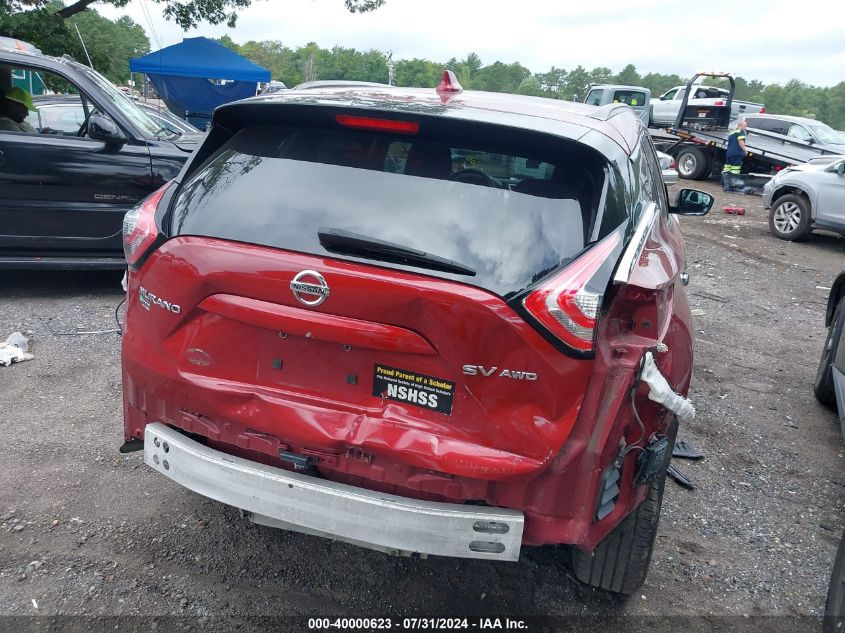 2018 Nissan Murano Sv VIN: 5N1AZ2MHXJN186197 Lot: 40000623