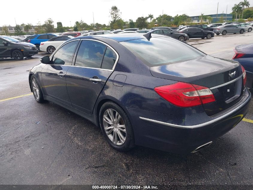2012 Hyundai Genesis 3.8 VIN: KMHGC4DD4CU206781 Lot: 40000724