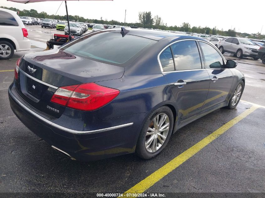 2012 Hyundai Genesis 3.8 VIN: KMHGC4DD4CU206781 Lot: 40000724