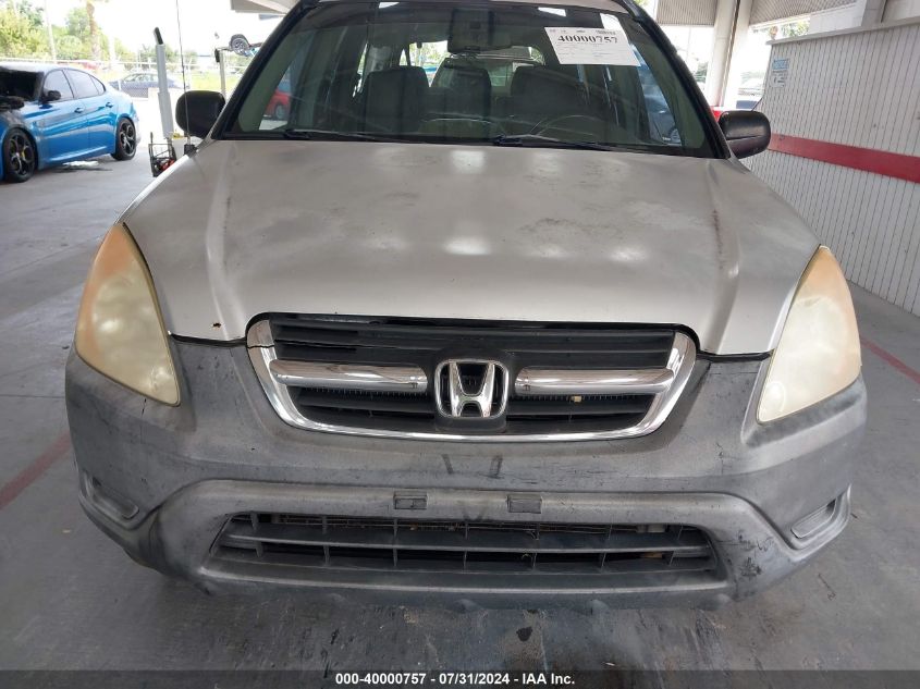 2002 Honda Cr-V Lx VIN: JHLRD68422C006165 Lot: 40000757