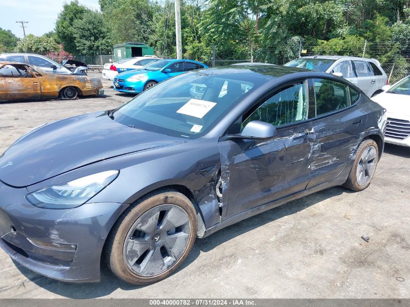 2021 Tesla Model 3 Long Range Dual Motor All-Wheel Drive VIN: 5YJ3E1EB5MF862023 Lot: 40000782