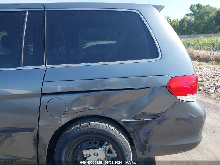 2009 Honda Odyssey Lx VIN: 5FNRL38229B057126 Lot: 40000825