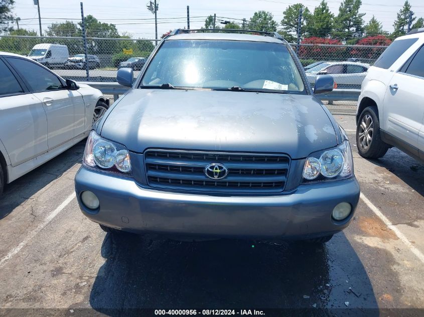 2003 Toyota Highlander Limited V6 VIN: JTEGF21A630112494 Lot: 40000956